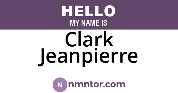 Clark Jeanpierre