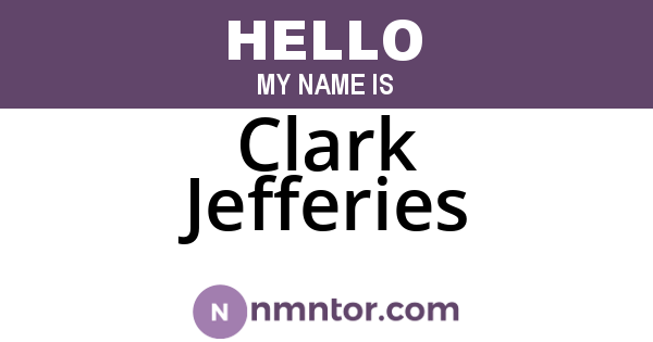 Clark Jefferies