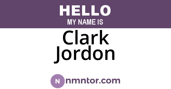 Clark Jordon