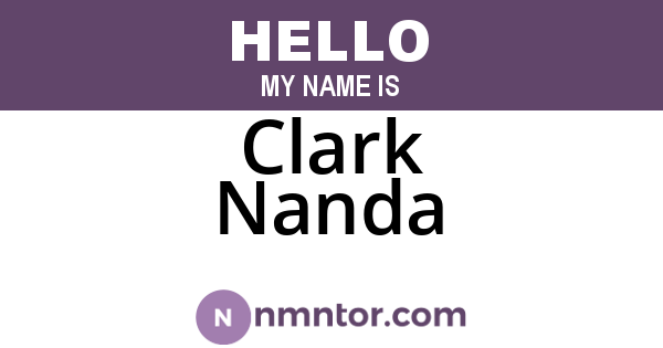 Clark Nanda