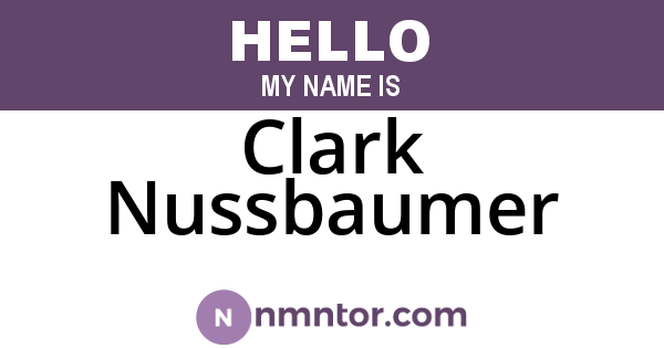 Clark Nussbaumer