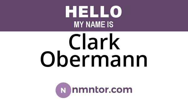 Clark Obermann
