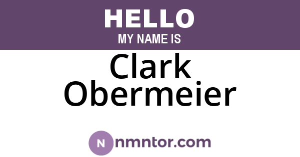 Clark Obermeier