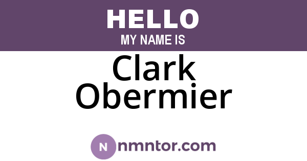 Clark Obermier