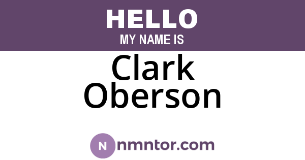 Clark Oberson
