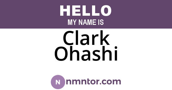 Clark Ohashi