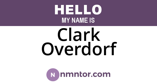 Clark Overdorf