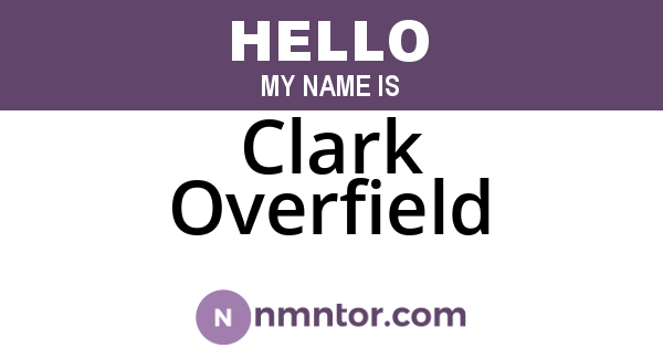 Clark Overfield