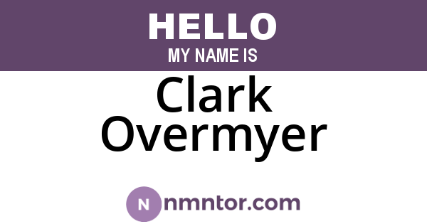 Clark Overmyer