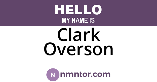 Clark Overson