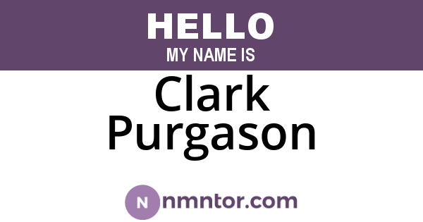 Clark Purgason