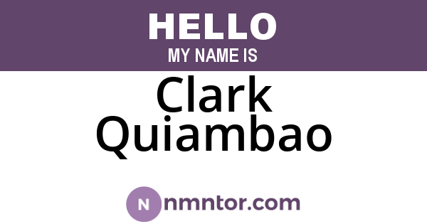 Clark Quiambao