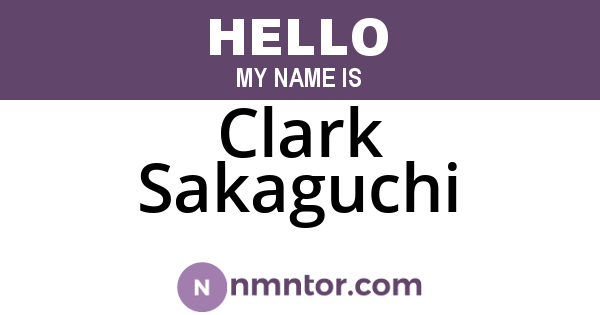 Clark Sakaguchi