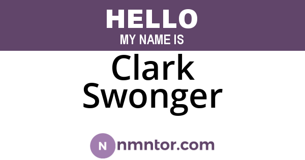 Clark Swonger
