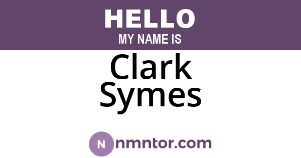Clark Symes