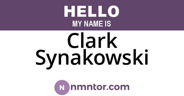 Clark Synakowski