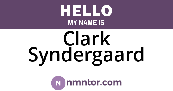 Clark Syndergaard