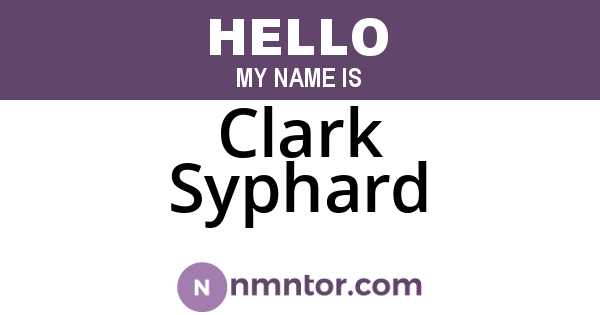 Clark Syphard