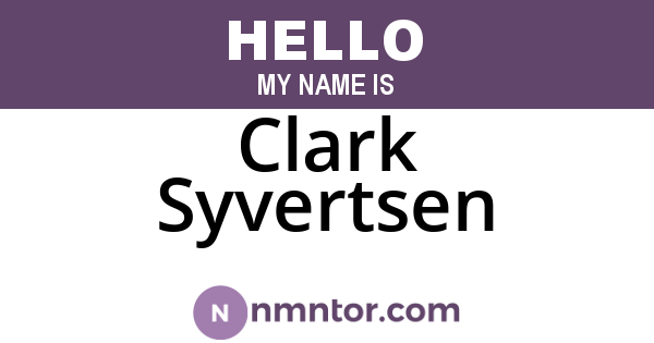 Clark Syvertsen