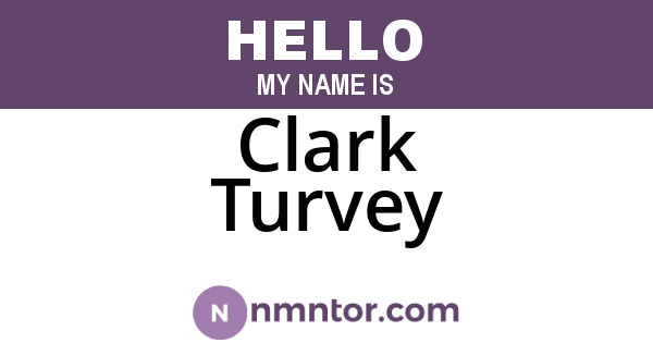 Clark Turvey