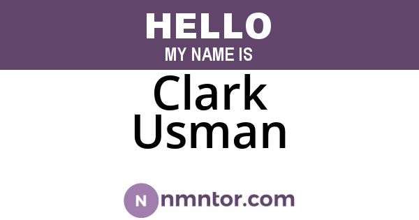 Clark Usman