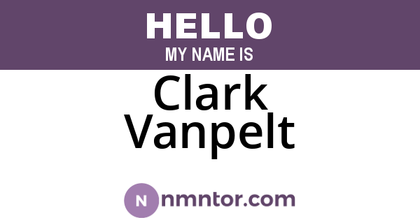 Clark Vanpelt