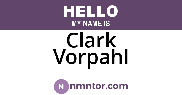 Clark Vorpahl