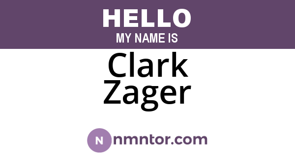 Clark Zager