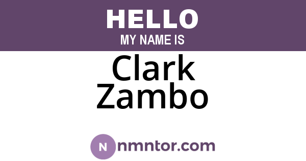 Clark Zambo