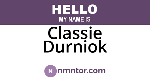 Classie Durniok