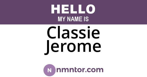Classie Jerome