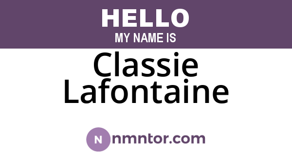 Classie Lafontaine