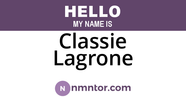 Classie Lagrone