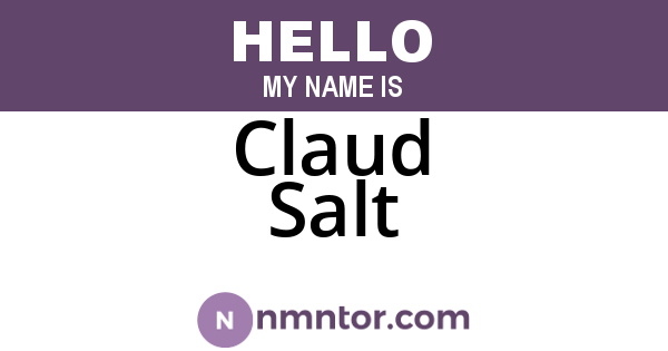 Claud Salt