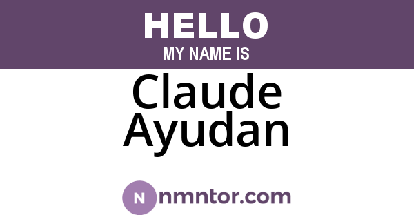 Claude Ayudan