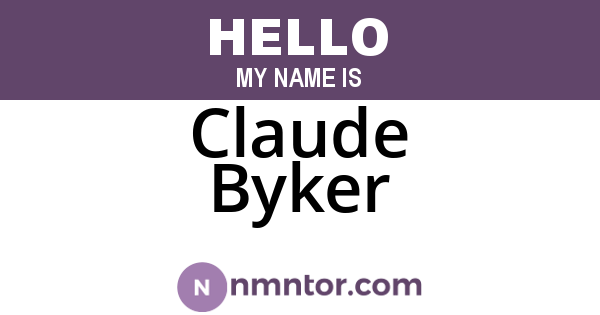 Claude Byker