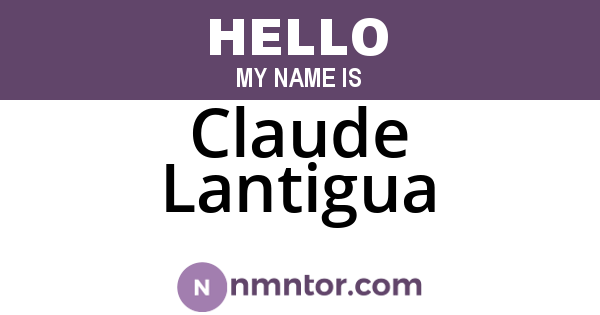 Claude Lantigua