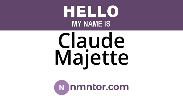 Claude Majette