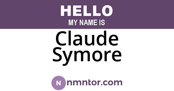 Claude Symore