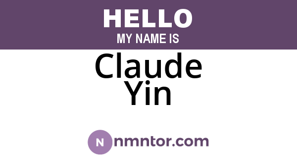 Claude Yin