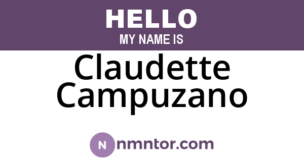 Claudette Campuzano