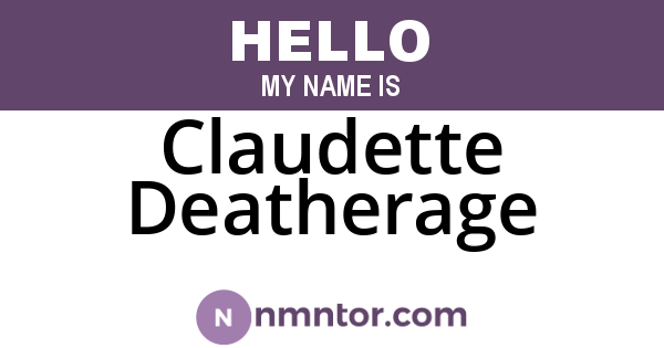 Claudette Deatherage