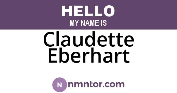 Claudette Eberhart