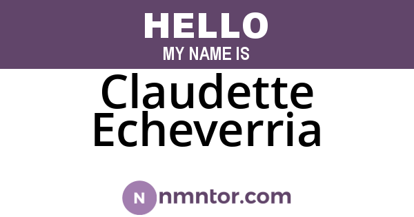 Claudette Echeverria