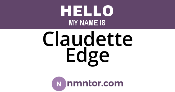 Claudette Edge
