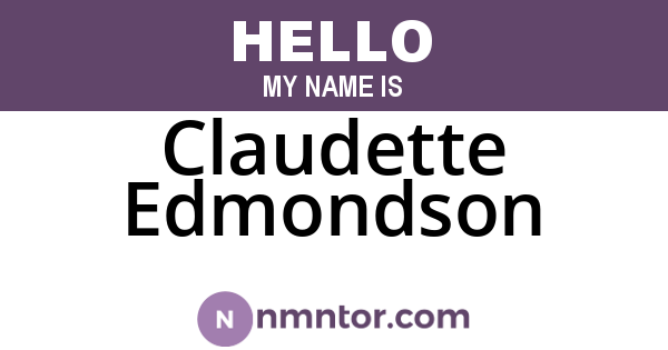 Claudette Edmondson