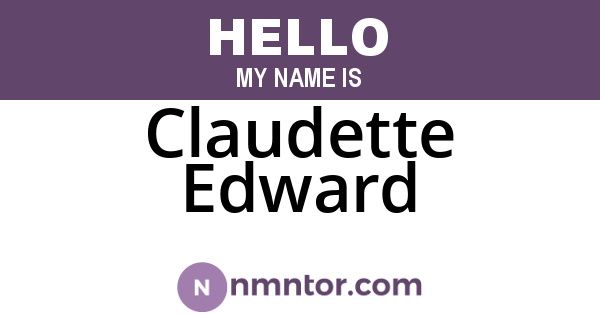 Claudette Edward