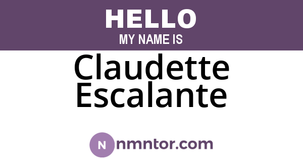 Claudette Escalante