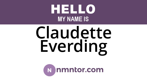Claudette Everding