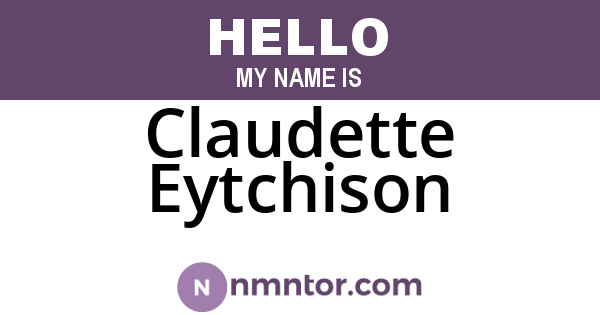 Claudette Eytchison
